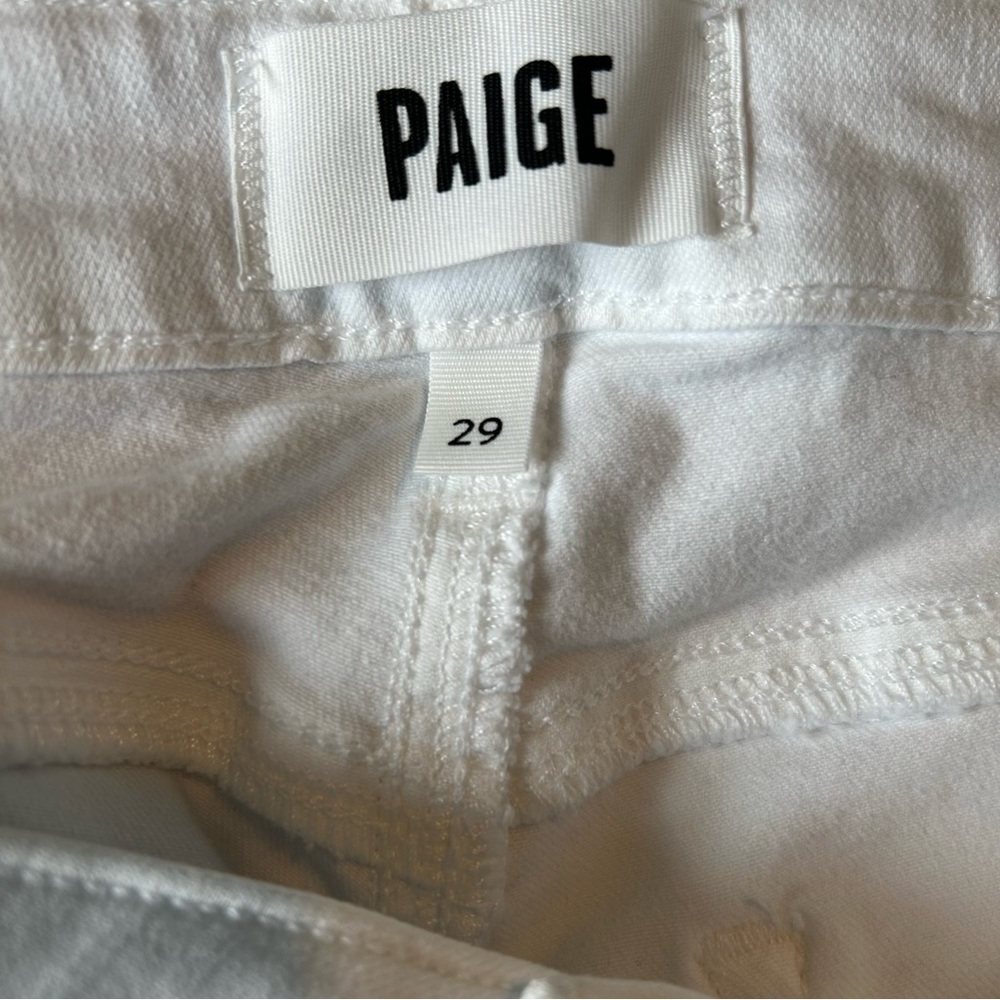 NWT PAIGE White Skyline Boot Jeans - Picture 7 of 10